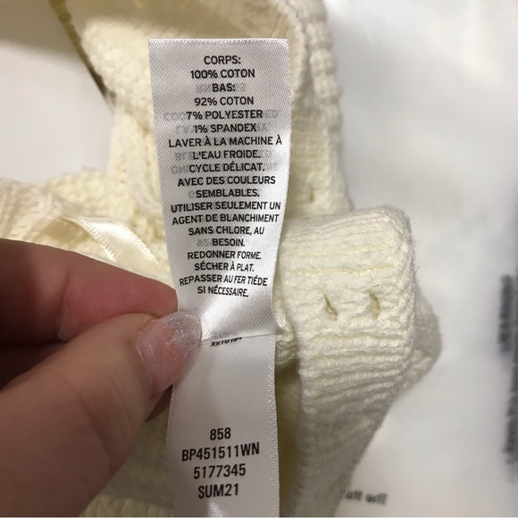 BP Cream Shaker Stitch Sweater Halter Top - Picture 5 of 7